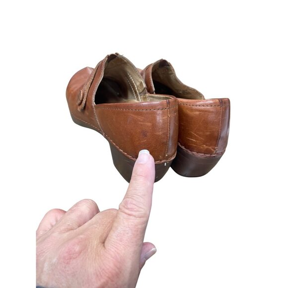 Dansko Womens Brown Leather Mules Clogs Nursing Shoes Size 39/8 SKU 9332 - Picture 14 of 16